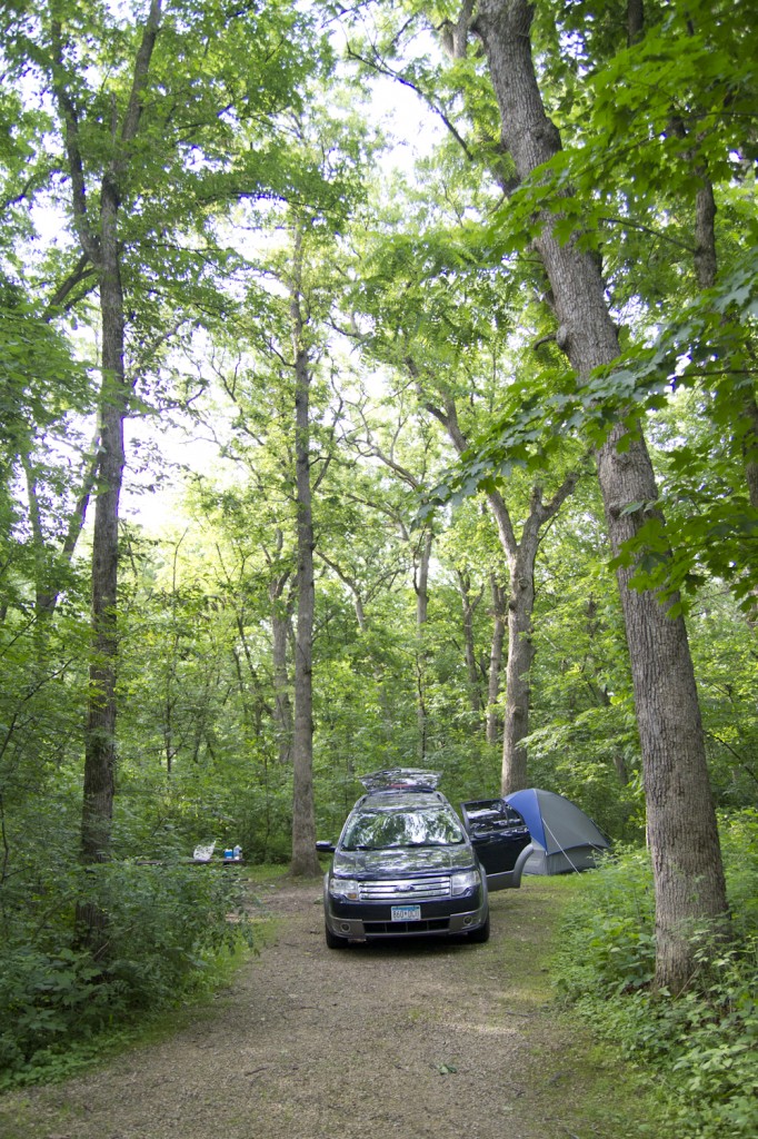 Camping in Wisconsin.